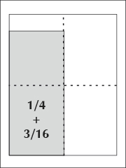 Moduly plošné inzerce - složený rozměr - 1/4 + 3/16